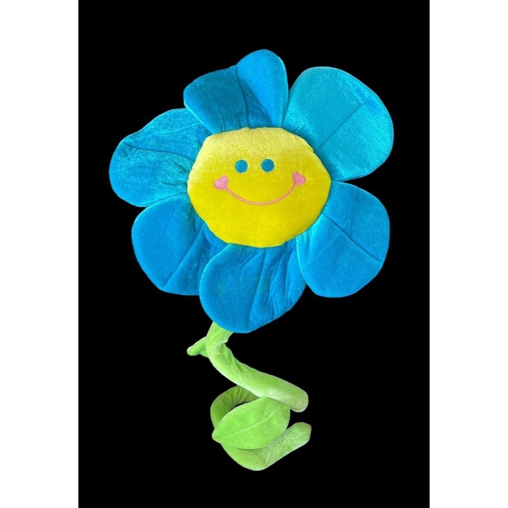 Plush Daisy Sun Flower with Bendable Stems Smile Face Stuffed Toy Home Decor US